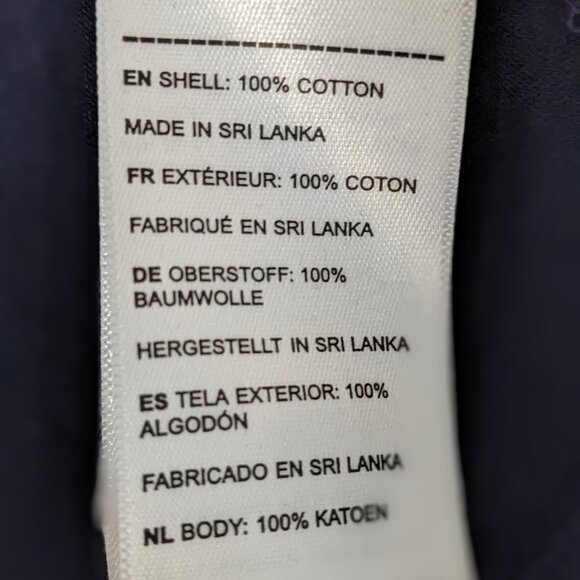 UNTUCKIT Wrinkle-Free Damaschino Long-Sleeve Polo 100% Cotton Navy Mens Large - Picture 8 of 15